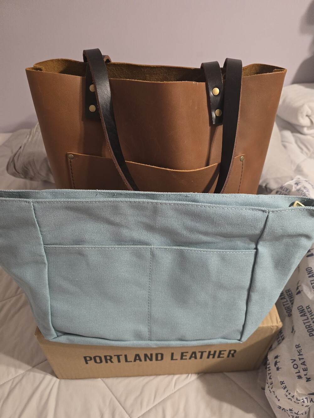 Portland Leather TOTE - Small In Honey